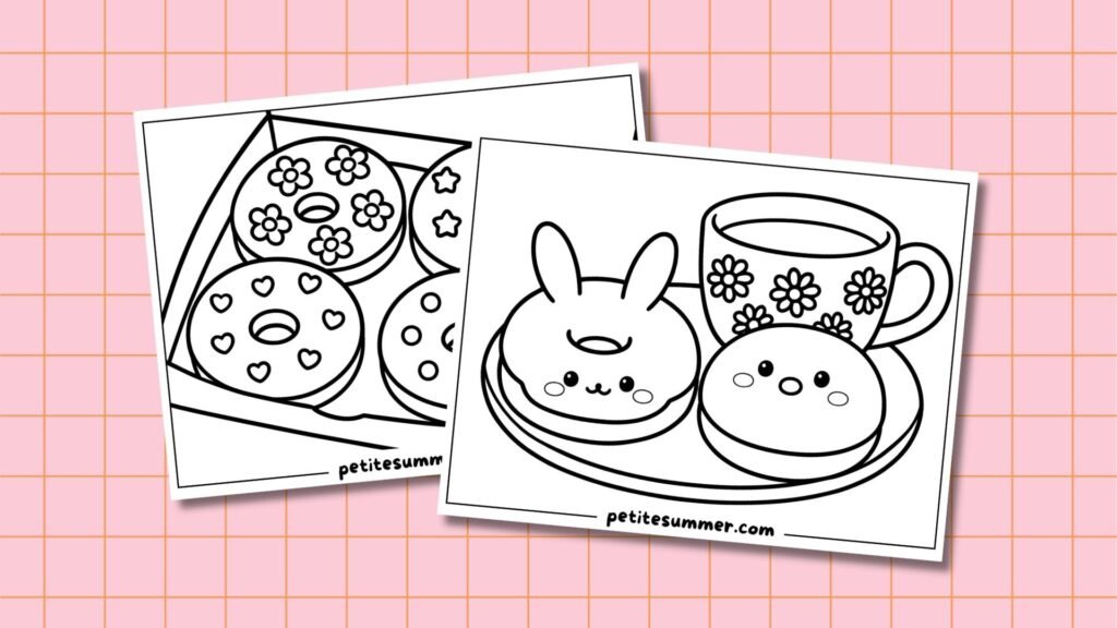 donut coloring pages feature image