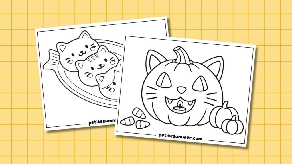 cat coloring pages feature image