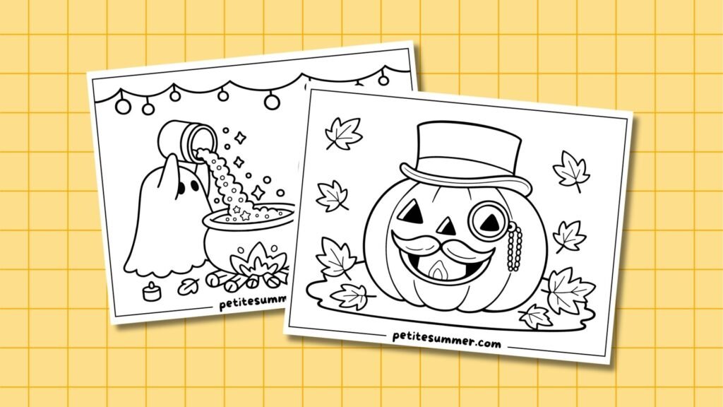halloween coloring pages feature image
