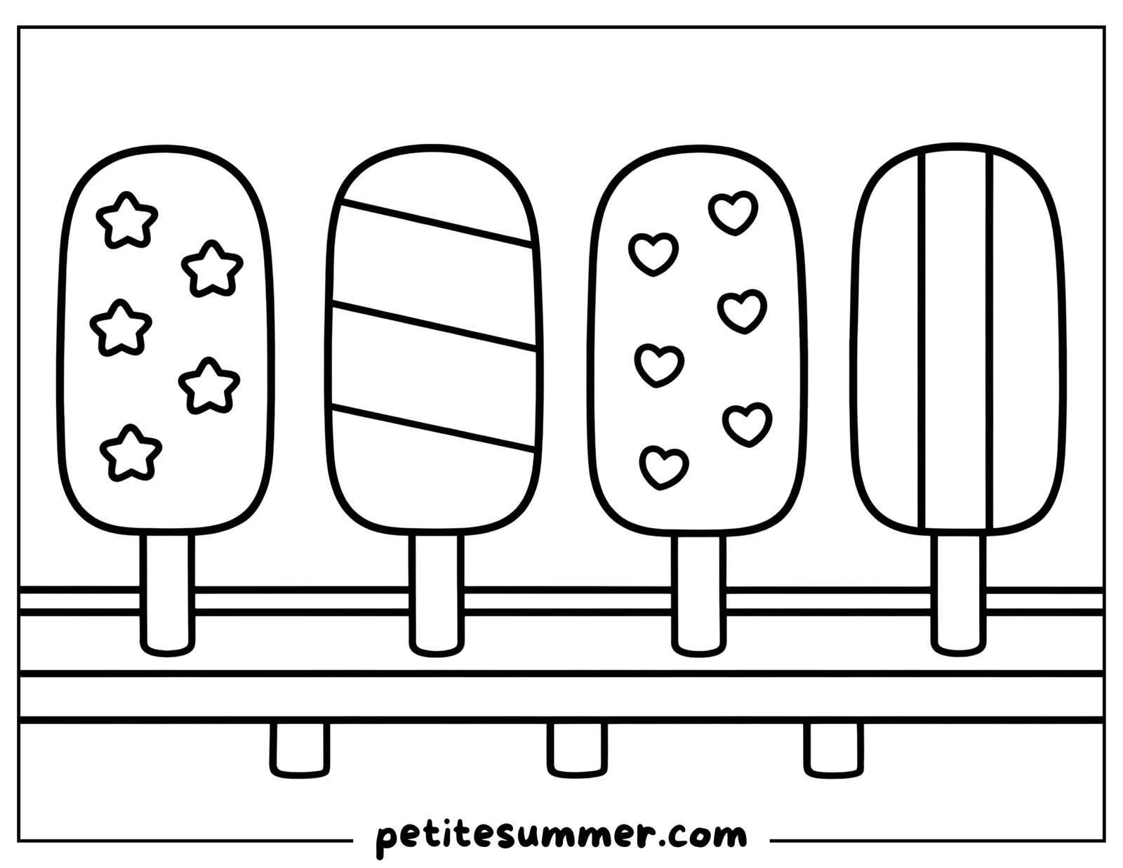 ice cream window shop coloring page