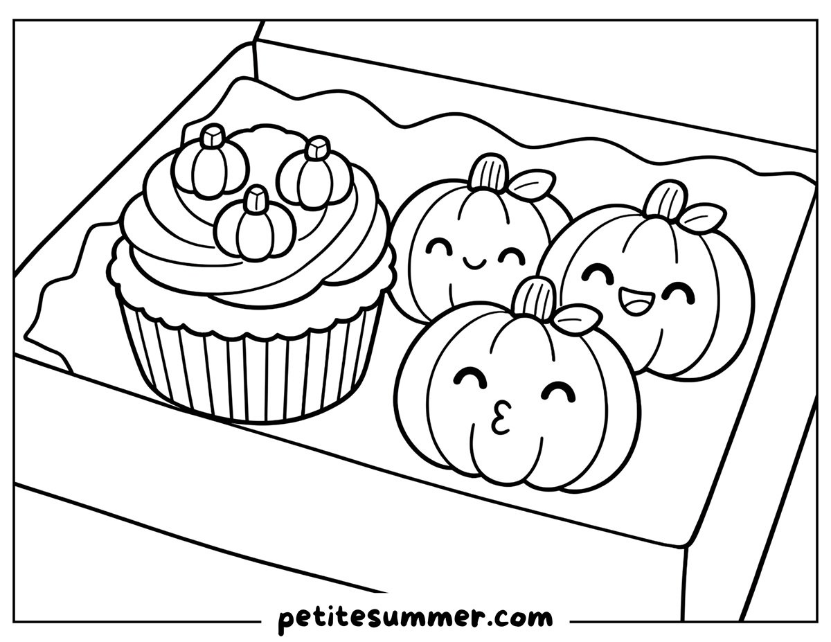 pumpkin cookies coloring page