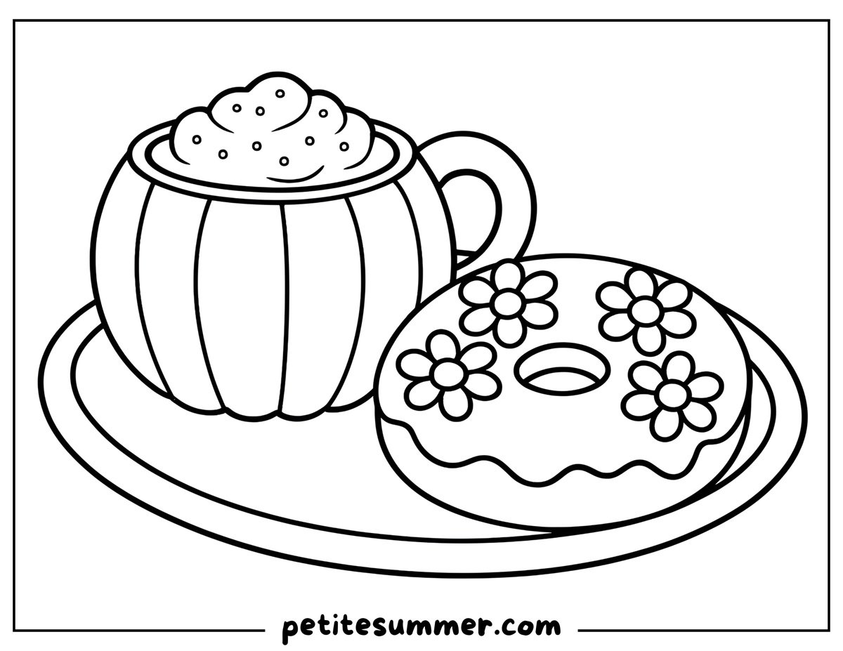 pumpkin mug coloring page