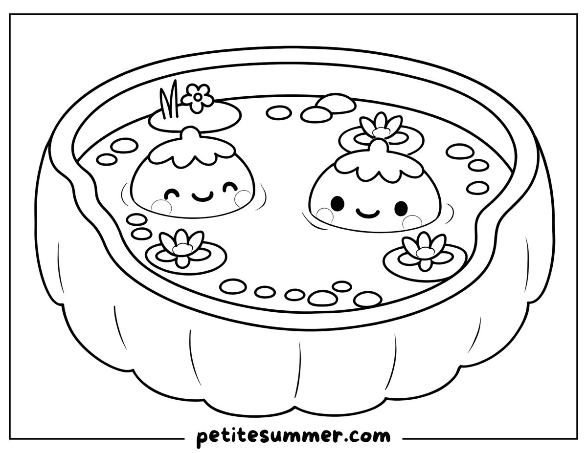 pumpkin pond coloring page