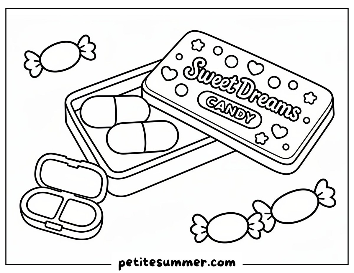 eyeshadow candy coloring page