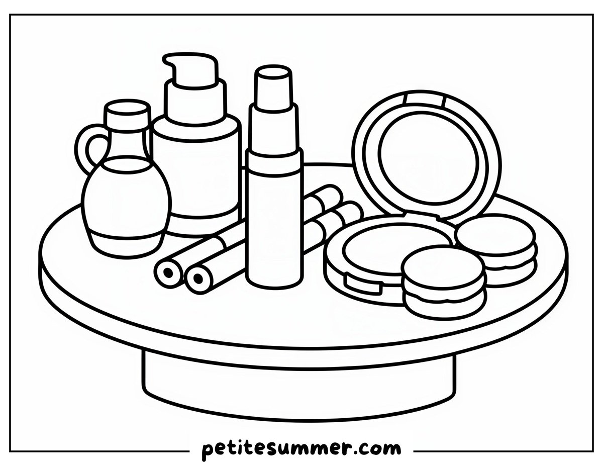 makeup foundation coloring page