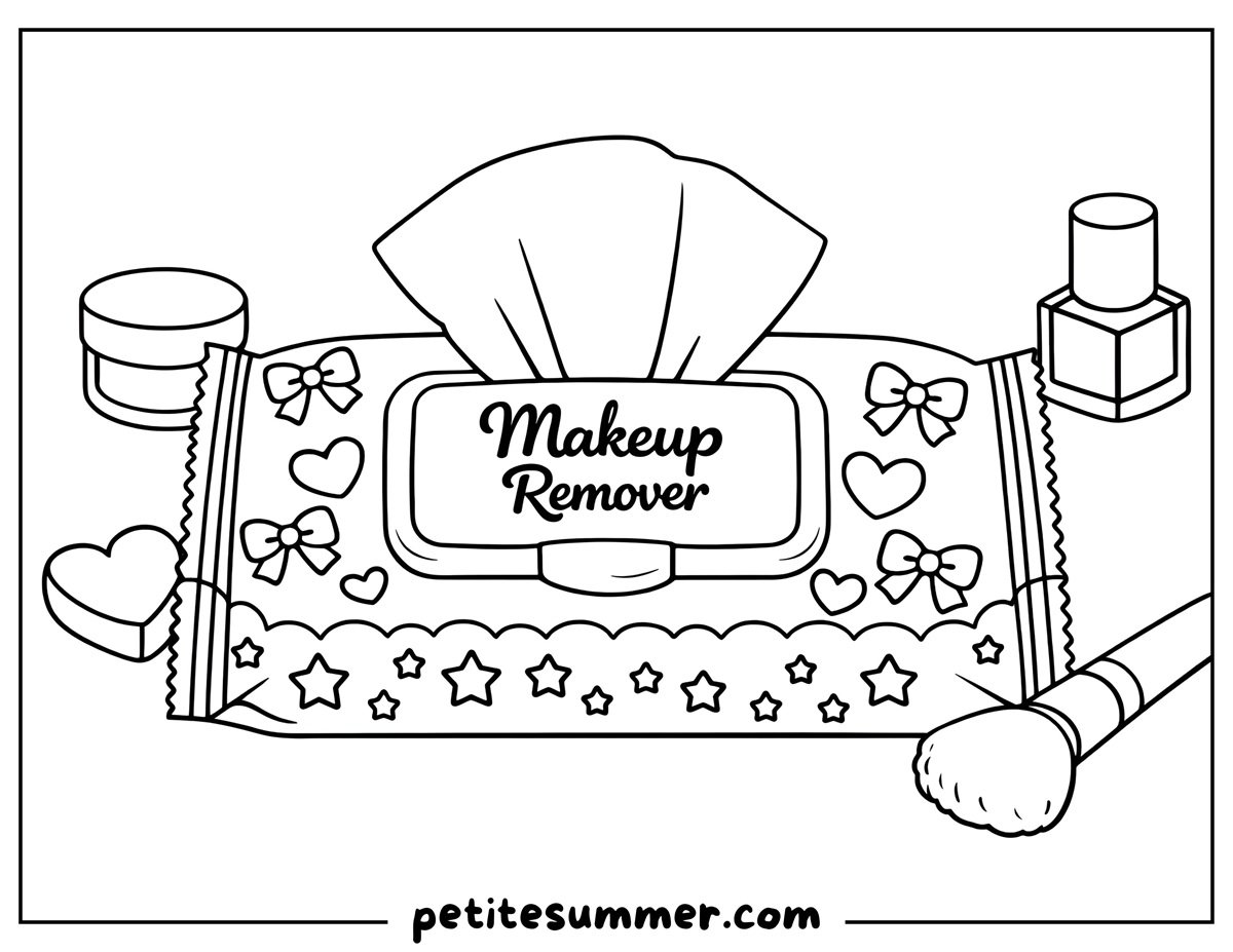 makeup remover coloring page