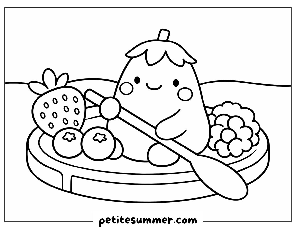 pancake gondola coloring page