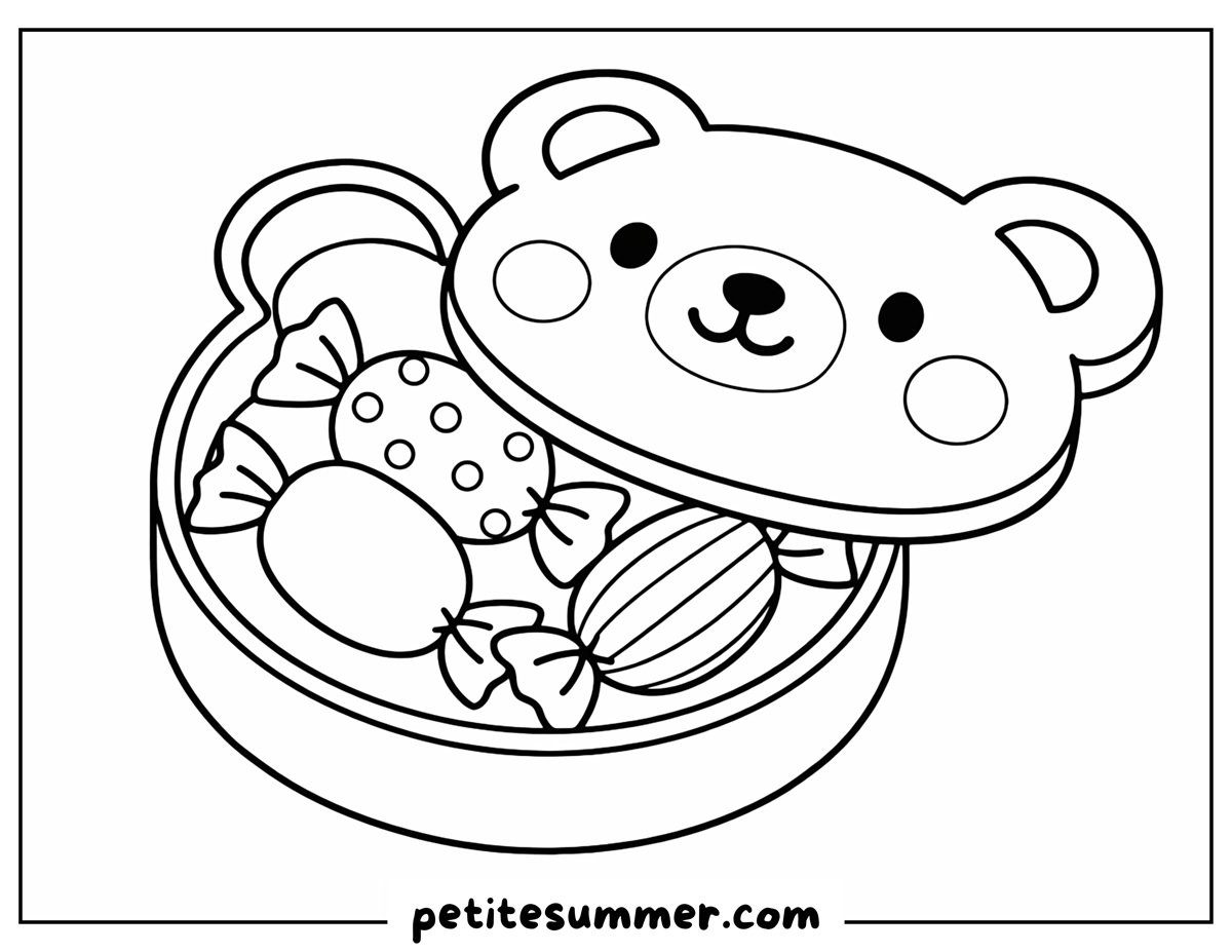 bear candy tin coloring page