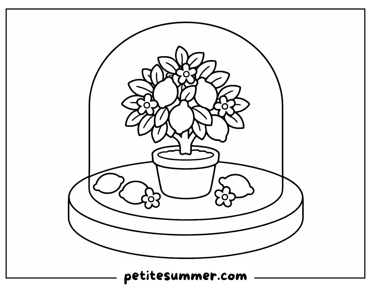 lemon tree coloring page