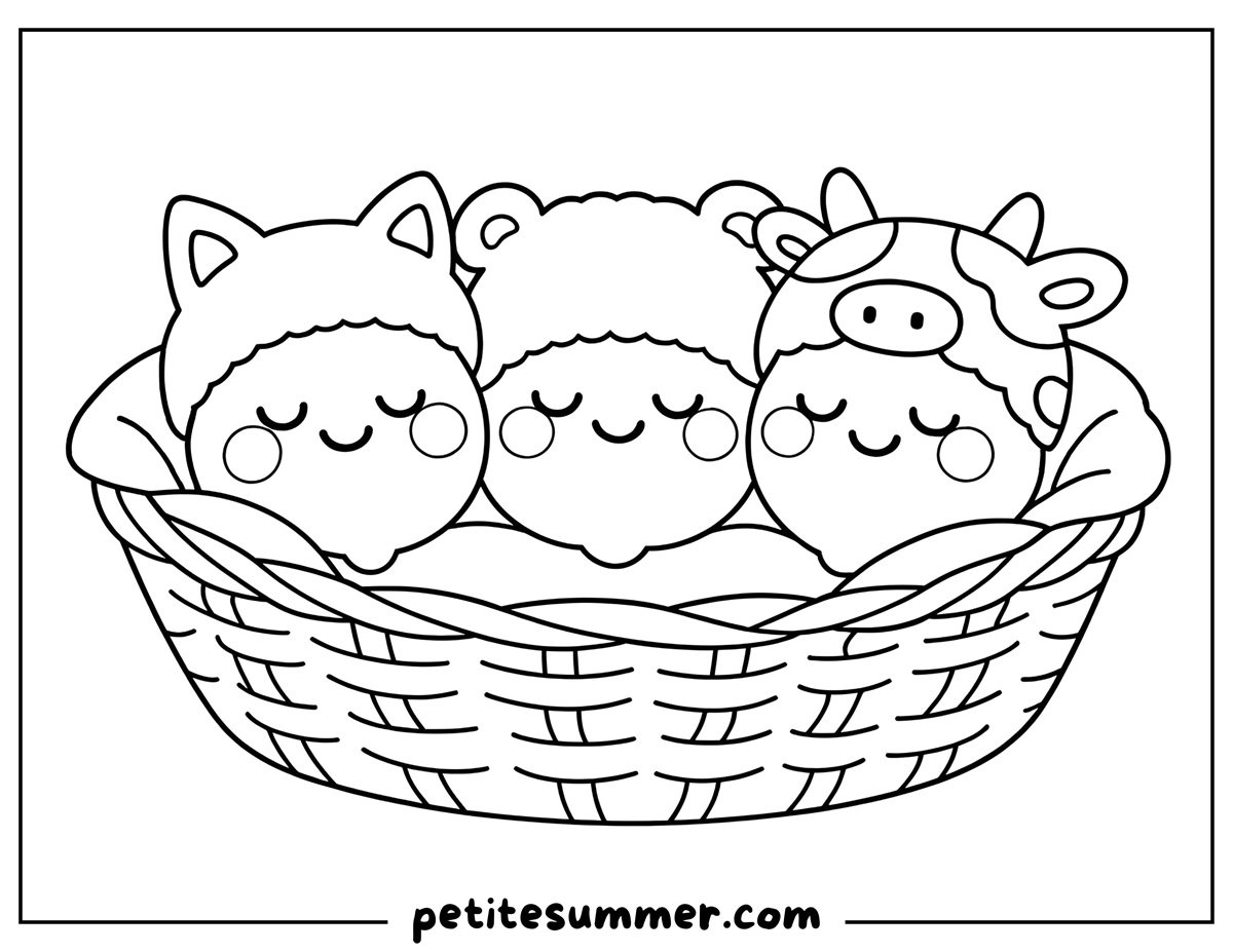 sleeping lemons coloring page