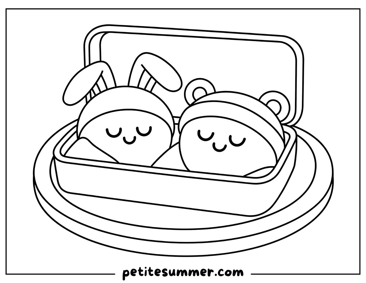 sleeping apples coloring page